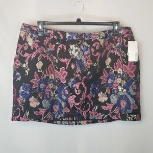 JustFab Floral Skirt
